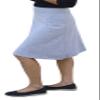 Kosher Casual Women's Modest Knee-Length A-Line Lightweight Cotton Spandex Skirt Large Navy view 3