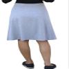 Kosher Casual Women's Modest Knee-Length A-Line Lightweight Cotton Spandex Skirt Large Navy view 4