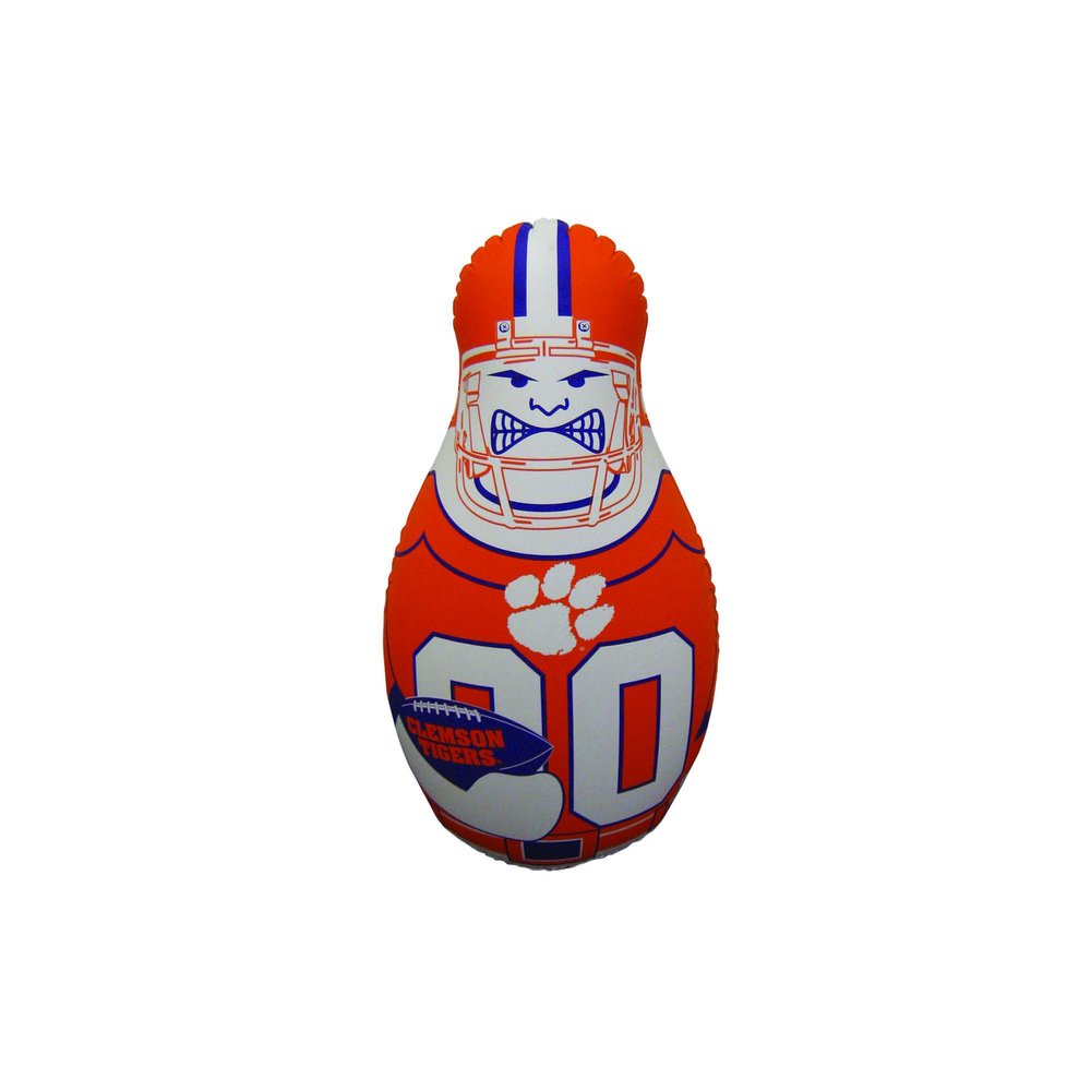 Fremont Die NCAA Clemson Tigers Bop Bag Inflatable Tackle Buddy Punching Bag, Mini: 12" Tall, Team Colors