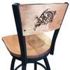 Holland Bar Stool Co. L038-36" Black Wrinkle US Naval Academy (Navy) Swivel Bar Stool with Laser Engraved Back by The view 3
