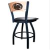 Holland Bar Stool Co. L038-36" Black Wrinkle Penn State Swivel Bar Stool with Laser Engraved Back by The view 4