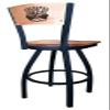 Holland Bar Stool Co. L038-36" Black Wrinkle UNLV Swivel Bar Stool with Laser Engraved Back by The view 2