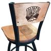 Holland Bar Stool Co. L038-36" Black Wrinkle UNLV Swivel Bar Stool with Laser Engraved Back by The view 3