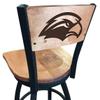 Holland Bar Stool Co. L038-36" Black Wrinkle Southern Miss Swivel Bar Stool with Laser Engraved Back by The view 1