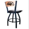 Holland Bar Stool Co. L038-36" Black Wrinkle Southern Miss Swivel Bar Stool with Laser Engraved Back by The view 3
