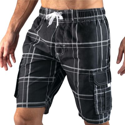 Kanu Surf Men's Swim Trunks (Regular & Extended Sizes), Flex Black, Large