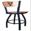 Holland Bar Stool Co. L038-36" Black Wrinkle Valdosta State Swivel Bar Stool with Laser Engraved Back by The view 2