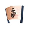 Holland Bar Stool Co. L038-36" Black Wrinkle U.S. Marines Swivel Bar Stool with Laser Engraved Back by The view 3
