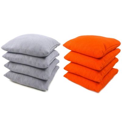 Get Outside Games 8 Classic Series Cornhole Bags All Weather/Weather Resistant (Gray & Orange)