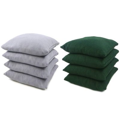 Get Outside Games 8 Classic Series Cornhole Bags All Weather/Weather Resistant (Gray & Dark Green)