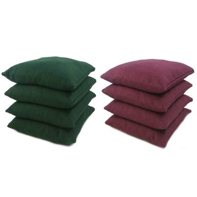 Get Outside Games 8 Classic Series Cornhole Bags All Weather/Weather Resistant (Dark Green & Maroon)