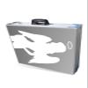 PARTYPONG Standard 8-Foot Folding Beer Pong Table w/HEXCUPs, Beer Pong Balls, Triangle Decals, and LED Lights - Good n Bad Edition view 2