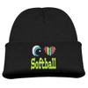 SHEAKA Love Softball Baby's Knitted Street DanceCap Hat Black For Autumn And Winter view 1