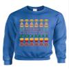 ALLNTRENDS Adult Crewneck Junk Food Merry Christmas Ugly Sweater Humor Top (L, Royal Blue) view 1
