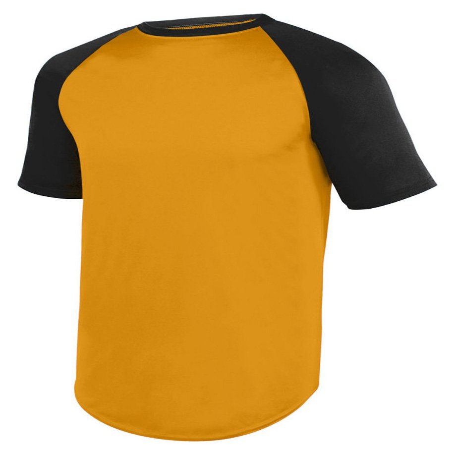 Augusta Sportswear Wicking Short Sleeve Baseball Jersey 3XL Gold/Black