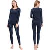 FITEXTREME Womens MAXHEAT Fleece Long Johns Thermal Underwear Set Navy S view 1