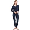 FITEXTREME Womens MAXHEAT Fleece Long Johns Thermal Underwear Set Navy S view 2
