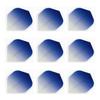 Retreiver 3 Sets of Vignette Transparent Standard Dart Flights Plus 3 Sets of Black Nylon Dart Flight Protectors (Dark Blue Top) view 2
