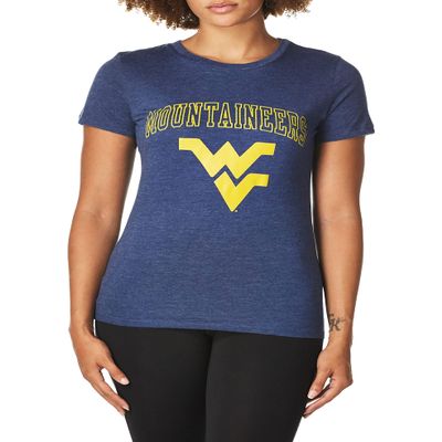 NCAA West Virginia Mountaineers Perfect Women's Crewneck Tee, Marine, XX-Large