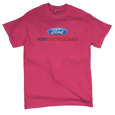 Ford Performance T-Shirt Ford Mustang GT ST Racing Tee Shirt Hot Pink XX-Large