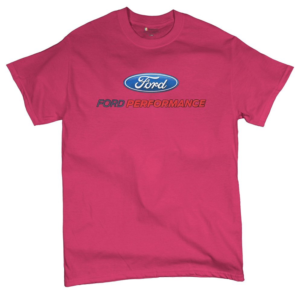 Ford Performance T-Shirt Ford Mustang GT ST Racing Tee Shirt Hot Pink XX-Large