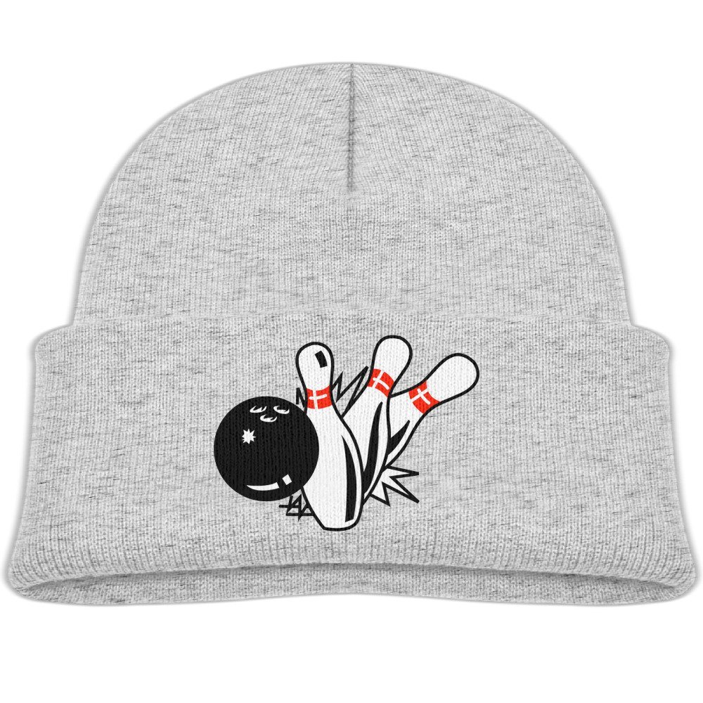 Memoy Bowling Children Winter Knitting Wool Cotton Warm Hat Ash