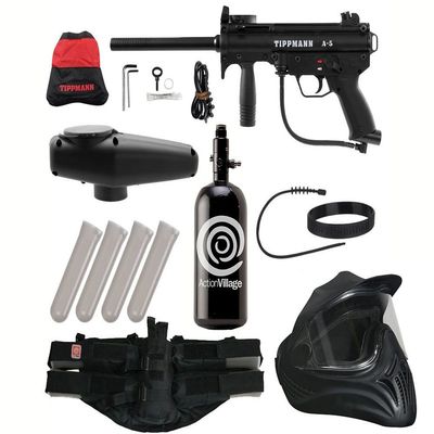 Action Village Tippmann A5 Legendary Paintball Gun Package Kit (A5- RT (Response Trigger))