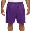 Adult XL Purple 9" Poly Mesh Moisture Wicking Athletic Shorts view 1