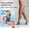 Conte Tights Sheer to Waist Pantyhose with Satin Silky Touch Effect, Tango 20 Den, Grey (Graphite), Medium view 2