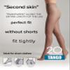 Conte Tights Sheer to Waist Pantyhose with Satin Silky Touch Effect, Tango 20 Den, Grey (Graphite), Medium view 3