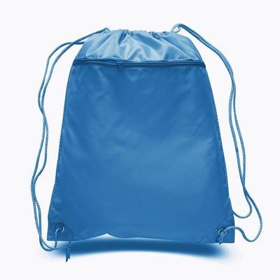 ( 3 Pack ) Budget-Friendly Polyester Drawstring Sport Backpacks,Sackpack (SAPHIRE)