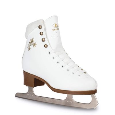 Botas - Model: Stella/Made in Europe (Czech Republic) / Figure Ice Skates for Women, Girls/Nicole Blades/Color: White, Size: Adult 5.5