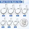 Offset Circle Hooks Octopus Saltwater Fishing Hooks High Carbon Steel Fishing Gear Tackles for Freshwater Catfish Trout, Black, Size 2/0, 100pcs view 4