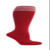COUVER 4 Stripes Youth Football Soccer Sport Red Knee High Socks(1 Pair), White, Large view 1