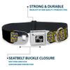 Dog Collar Seatbelt Buckle Swag Black Bling 15 to 26 Inches 1.0 Inch Wide view 4