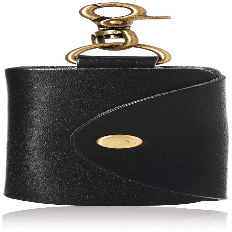 Tachiya AA0432N Tochigi Leather Key Case, Tochigi Leather, Black