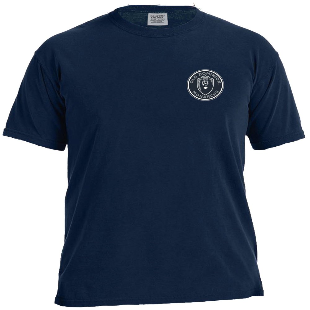 NCAA Old Dominion Monarchs Rounds Short Sleeve Comfort Color Tee, XX-Large,TrueNavy