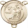 14K Gold Filled Saint Luke The Apostle Rosary Centerpiece Medal, 3/4 Inch view 1