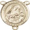 14K Gold Filled Our Lady of Grapes Rosary Centerpiece Medal, 3/4 Inch view 1