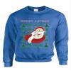 ALLNTRENDS Adult Crewneck Santa Litmas Merry Christmas Ugly Sweater (S, Royal Blue)