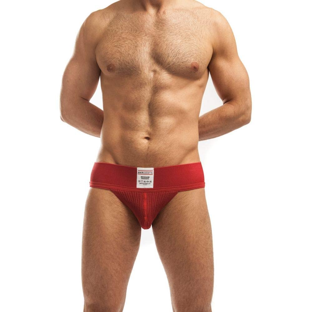 Jack Adams Men's No. 1874 Jockstrap, Red, Large