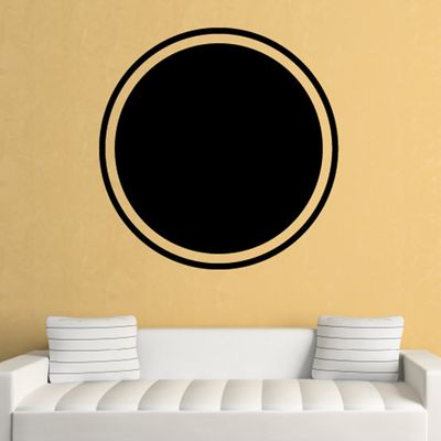 Circle Frame Wall Decals Stickers, Black, 24"