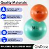 CanDo Inflatable Exercise Ball - Red 42", Durable Extra Thick Non-Slip Stability Ball for Core Workouts, Yoga, Pilates, Active Seating, Physical Therapy, Pregnancy, Home Gym, Flexibility view 3