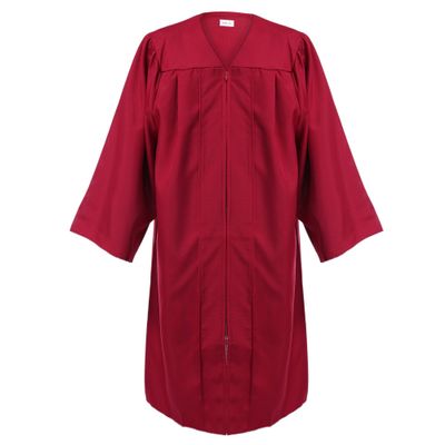 Newrara Unisex Premium Matte Graduation Gown Only (Small 45(5'0"-5'2"), Maroon)