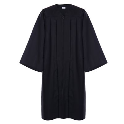 Newrara Unisex Premium Matte Graduation Gown Only (54FF(5'9"-5'11"), Black)