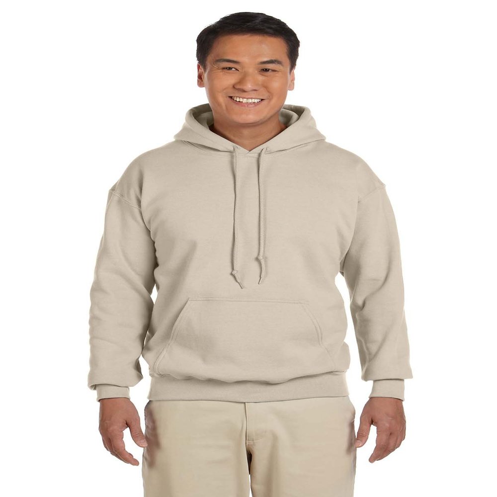 Gildan Men's Pouch Pocket Hooded Sweatshirt, Sand, 2XL