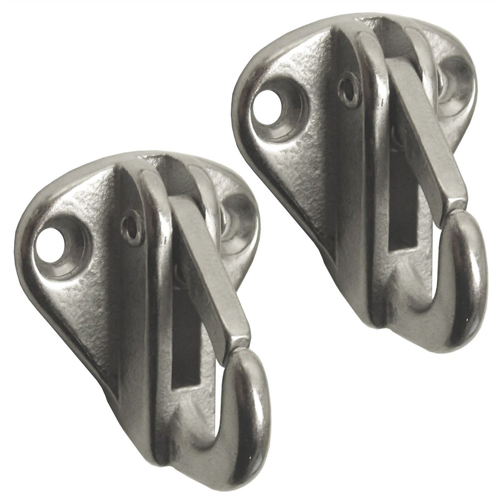 AB Tools Fender Hook Snap Type Boat Yacht Stainless Steel Marine Grade 2 Pack DK49