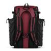 Boombah Superpack Bat Pack -Backpack Version (no wheels) - Holds up to 4 Bats - Black/Cardinal - For Baseball or Softball view 2