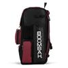 Boombah Superpack Bat Pack -Backpack Version (no wheels) - Holds up to 4 Bats - Black/Cardinal - For Baseball or Softball view 4