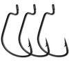 100pc 2X High Carbon Steel Offset Worm Hook Sport Circle Saltwater Fishing Hooks (4/0) view 1
